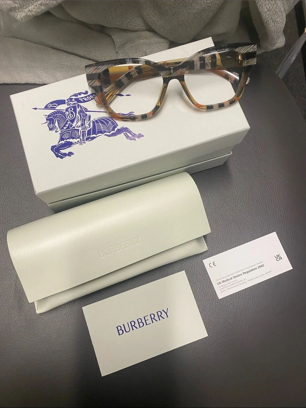 Burberry Women's Tortoiseshell Pattern Acetate Glasses - Brown & Black